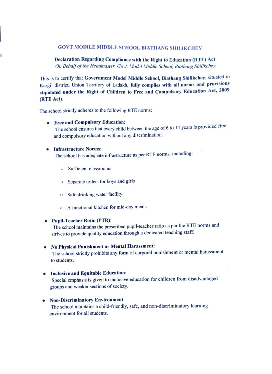 School Declaration 1